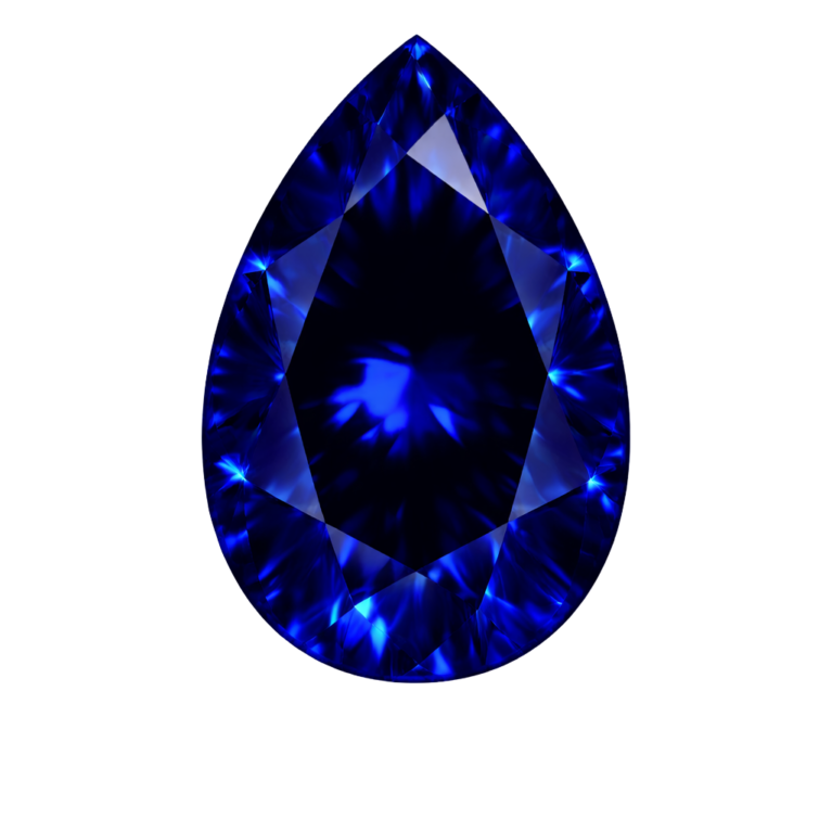 Lab Created Blue Sapphire #34, Pear
