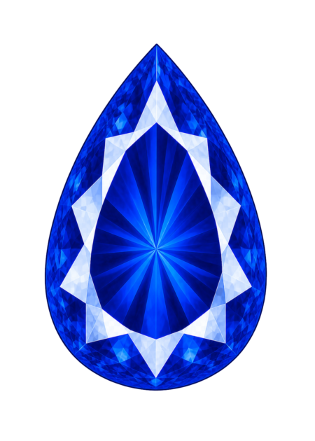 Lab Created Blue Spinel #112, Pear