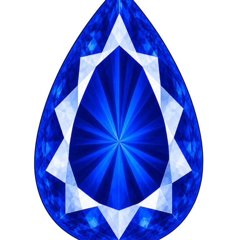 Lab Created Blue Spinel #112, Pear