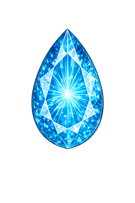 Lab Created Blue Zircon #120, Pear