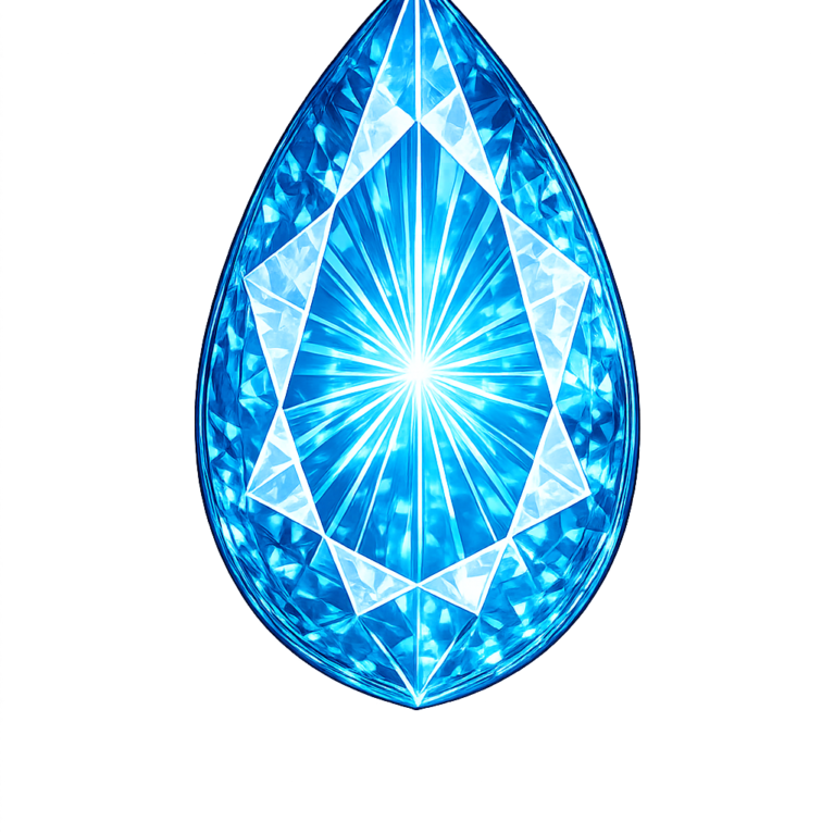 Lab Created Blue Zircon #120, Pear