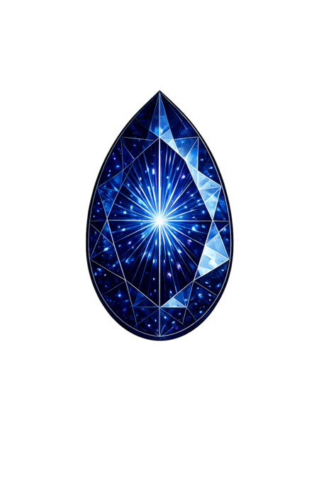 Lab Created Blue Sapphire #35, Pear