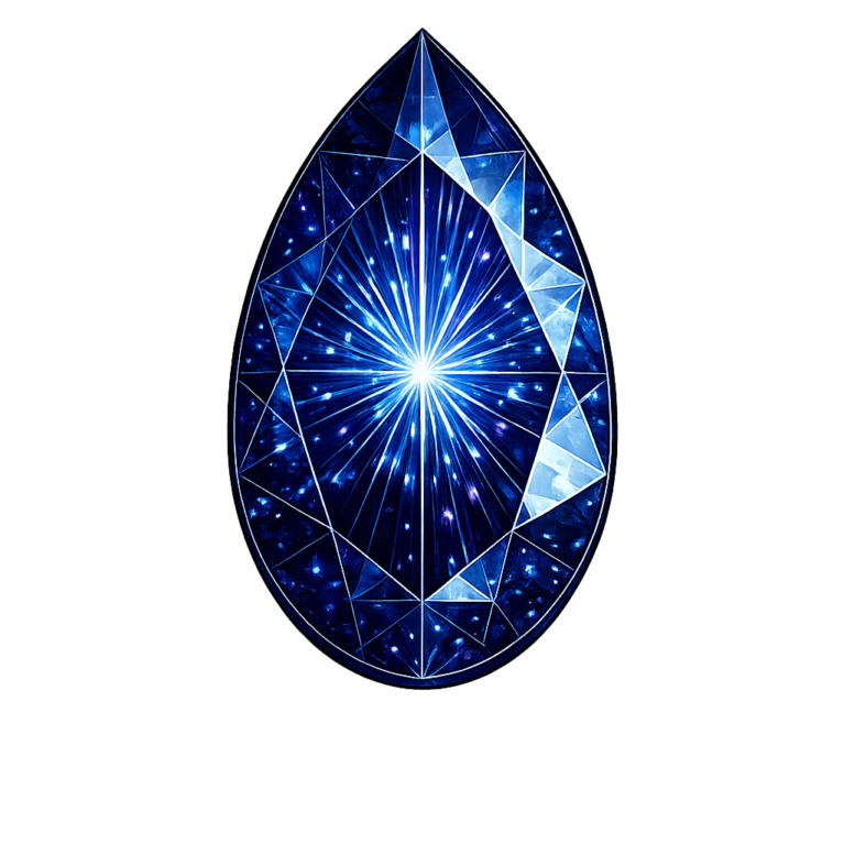 Lab Created Blue Sapphire #35, Pear