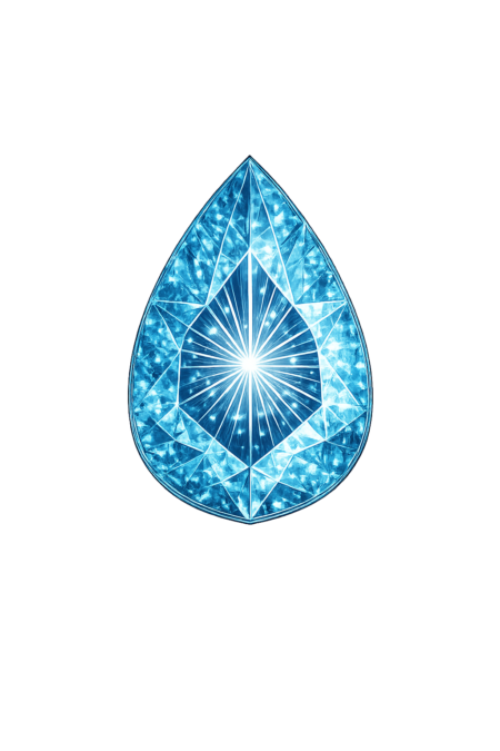 Lab Created Aquamarine #107, Pear