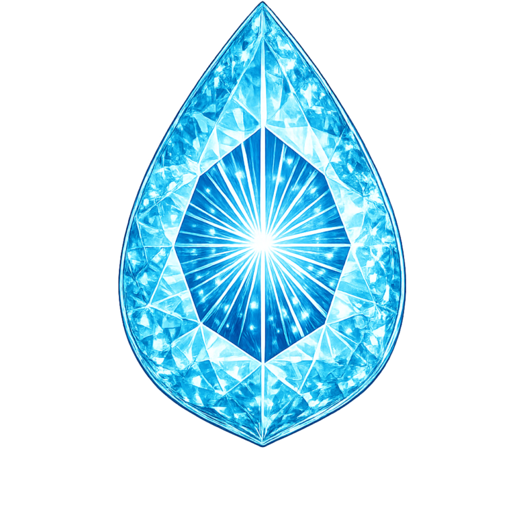 Lab Created Aquamarine #108, Pear