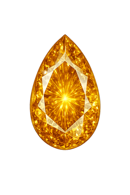 Lab Created Yellow Sapphire #22, Pear