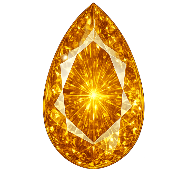 Lab Created Yellow Sapphire #22, Pear
