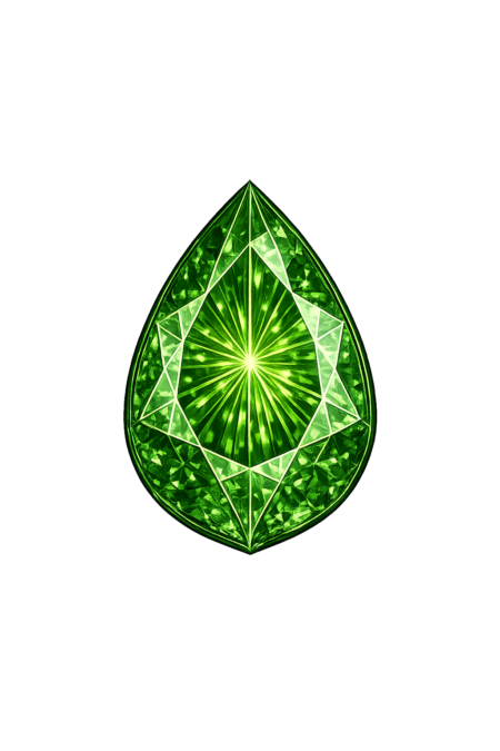 Lab Created Green Tourmaline #152, Pear