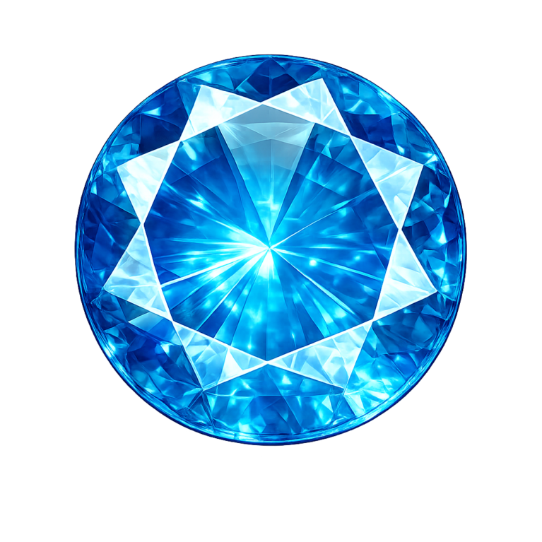 Lab Created Blue Zircon #120, Round