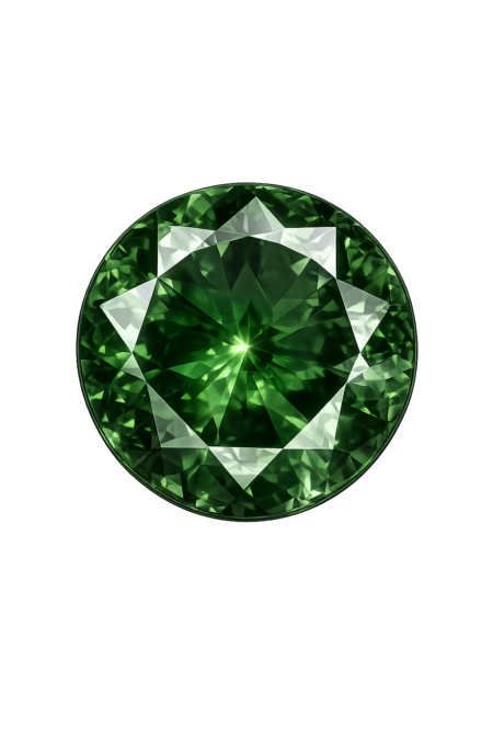 Lab Created Green Tourmaline #149, Round