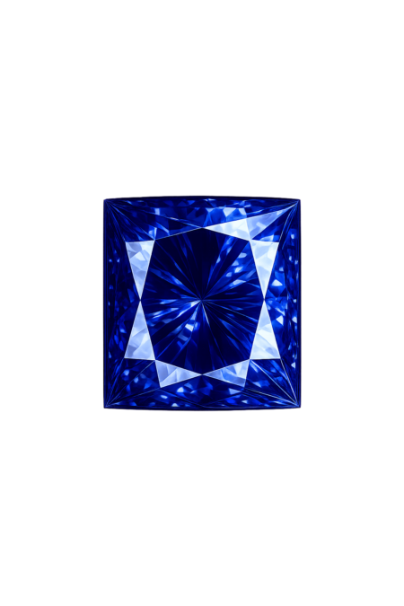 Lab Created Blue Sapphire #33, Square