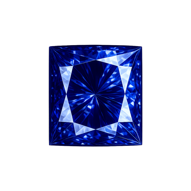 Lab Created Blue Sapphire #33, Square