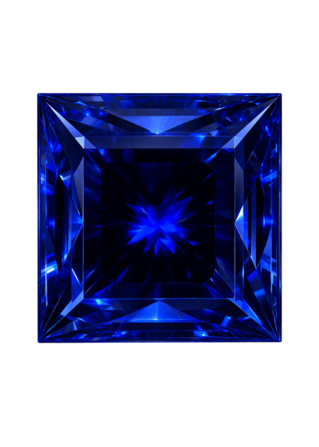 Lab Created Blue Sapphire #34, Square