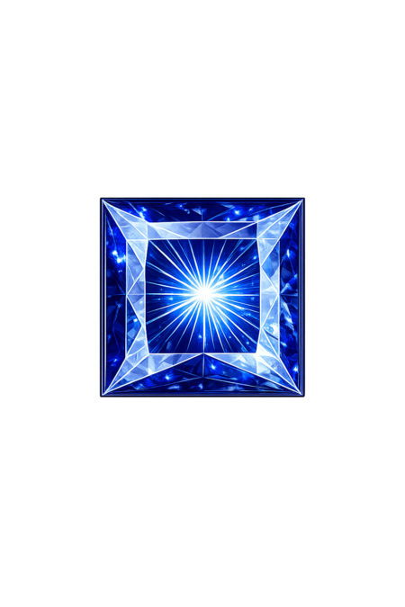 Lab Created Blue Spinel #113, Square