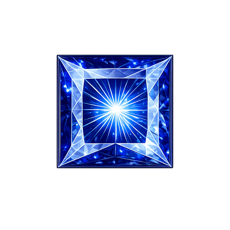 Lab Created Blue Spinel #114, Square