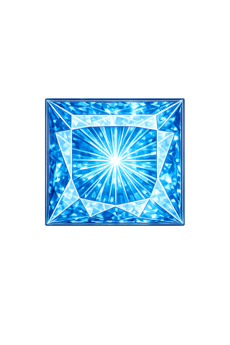 Lab Created Blue Zircon #120, Square