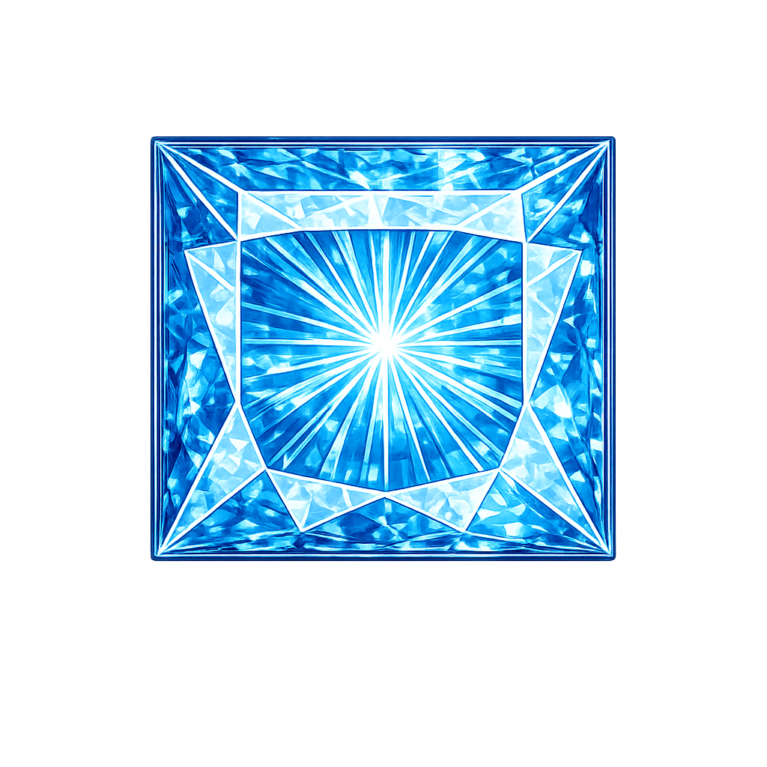 Lab Created Blue Zircon #120, Square