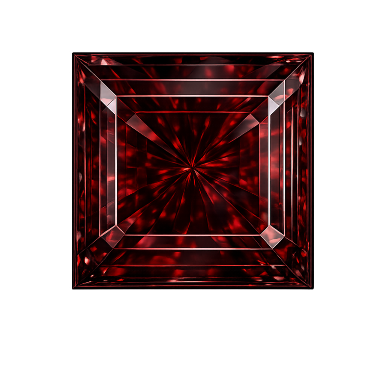 Lab Created Garnet #10, Square