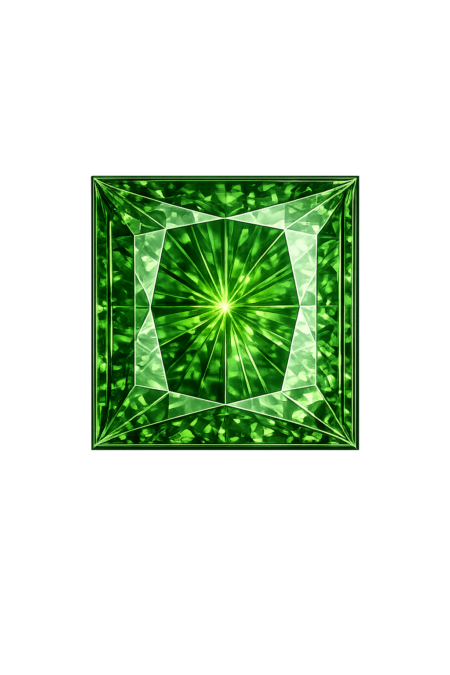 Lab Created Green Tourmaline #149, Square