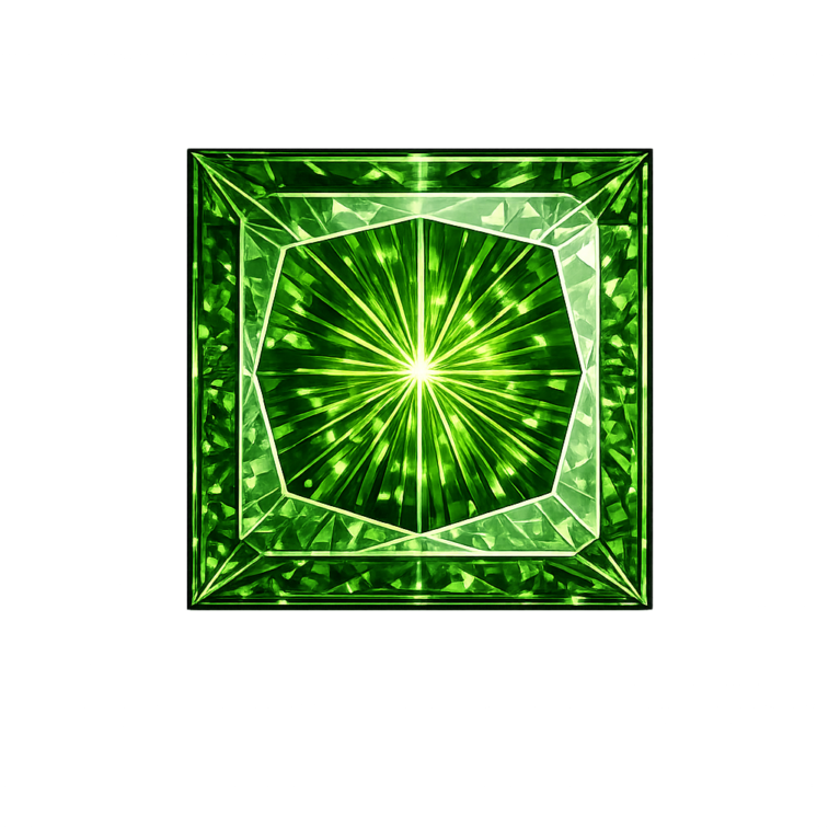 Lab Created Green Tourmaline #152, Square