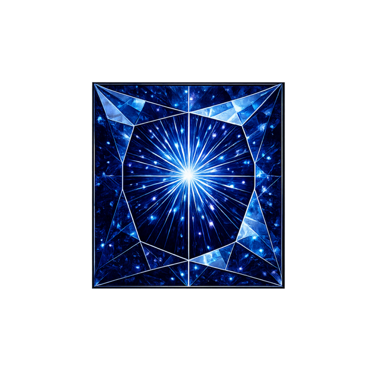 Lab Created Blue Sapphire #35, Square