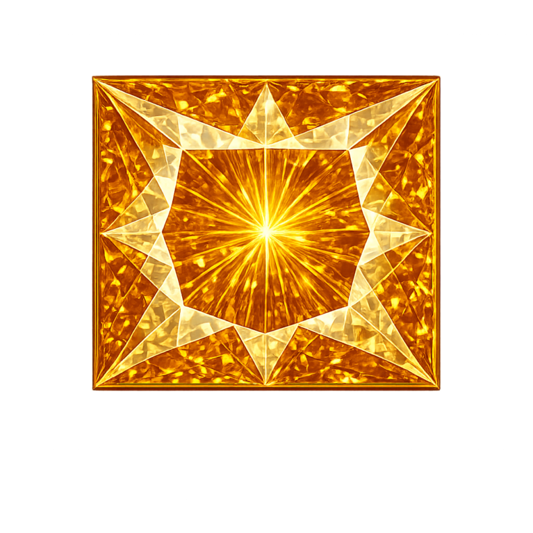 Lab Created Yellow Sapphire #22, Square