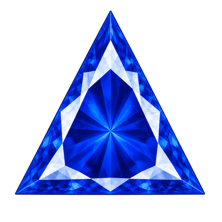 Lab Created Blue Spinel #112, Triangle