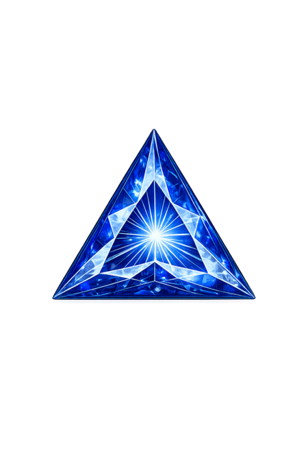 Lab Created Blue Spinel #114, Triangle