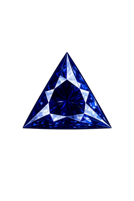 Lab Created Blue Sapphire #33, Triangle