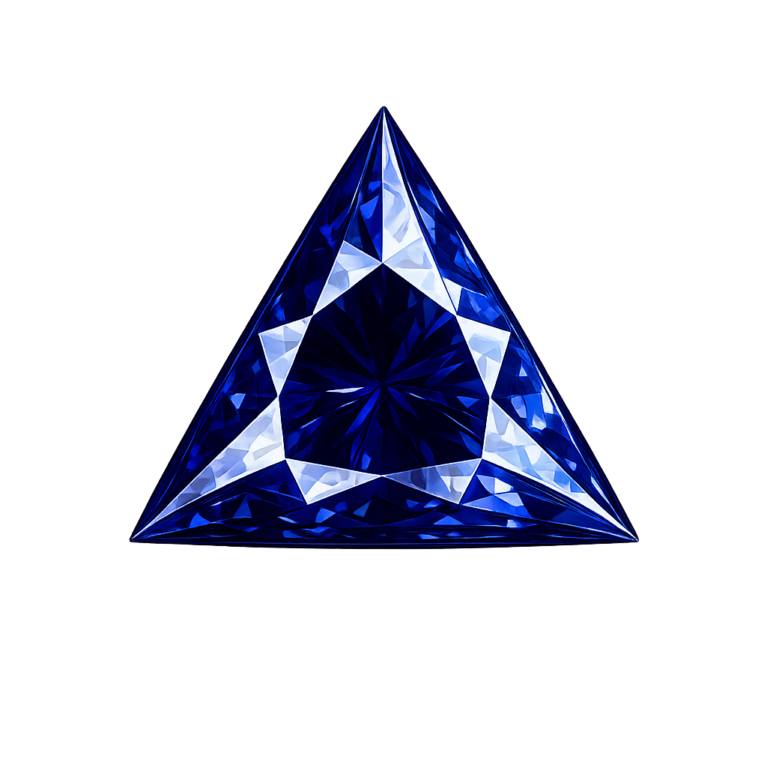 Lab Created Blue Sapphire #33, Triangle