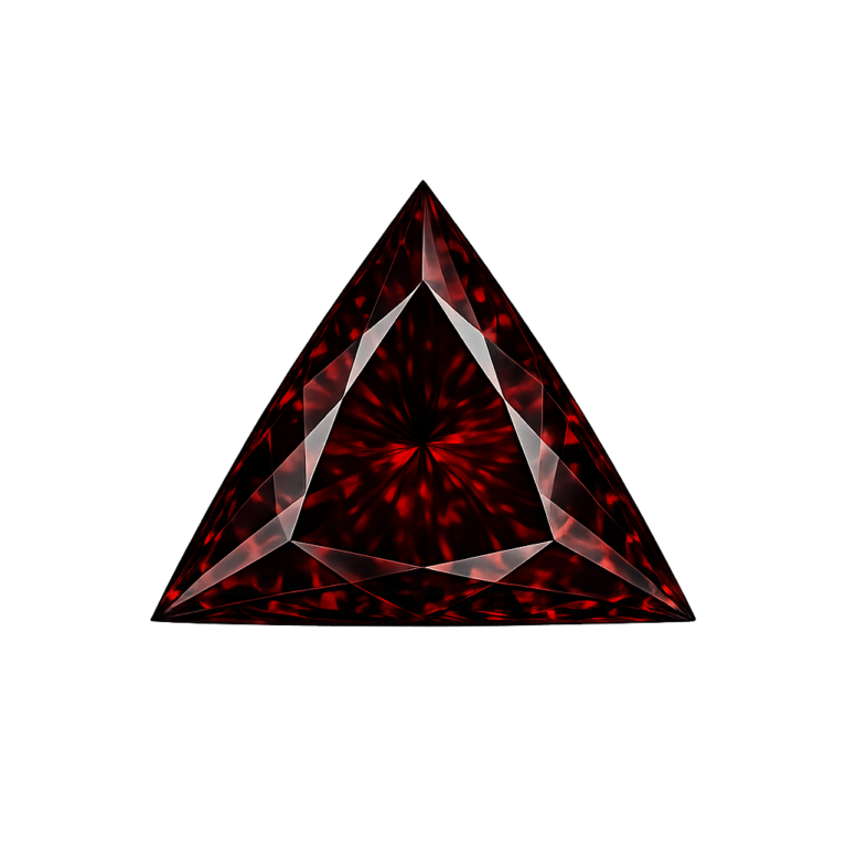 Lab Created Garnet #10, Triangle