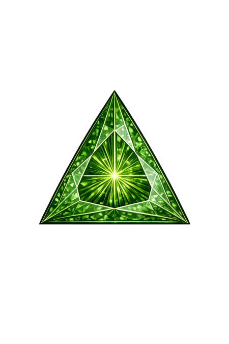 Lab Created Green Tourmaline #152, Triangle