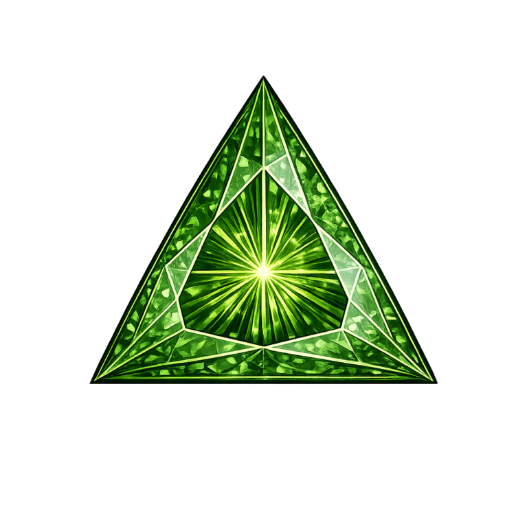 Lab Created Green Tourmaline #152, Triangle