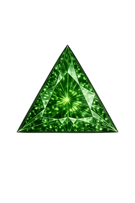 Lab Created Green Tourmaline #149, Triangle