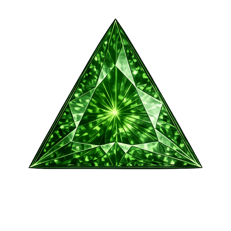 Lab Created Green Tourmaline #149, Triangle