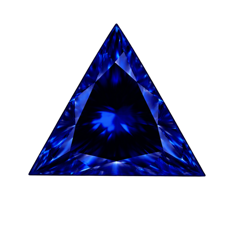 Lab Created Blue Sapphire #34, Triangle