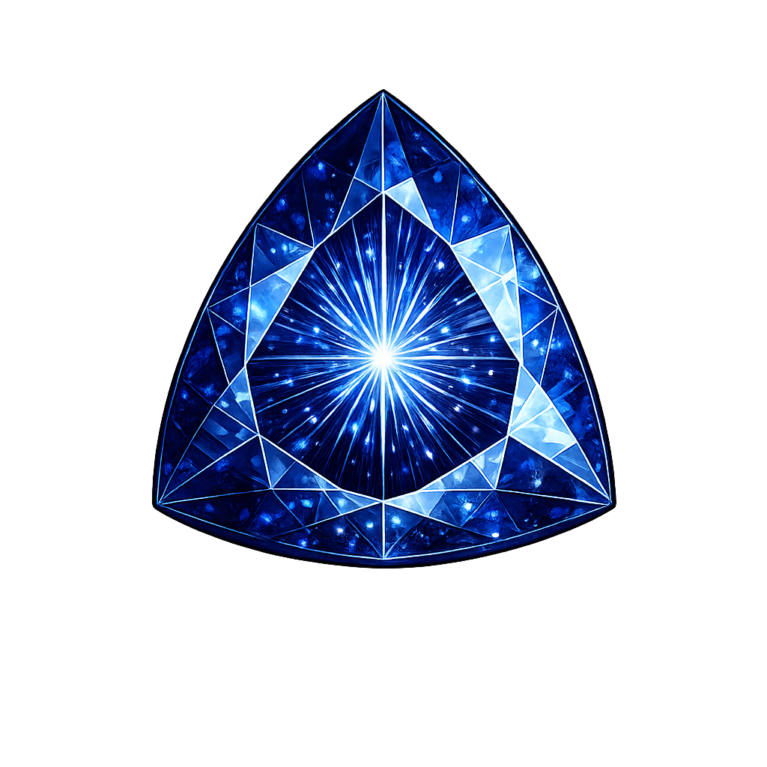 Lab Created Blue Sapphire #35, Trillion