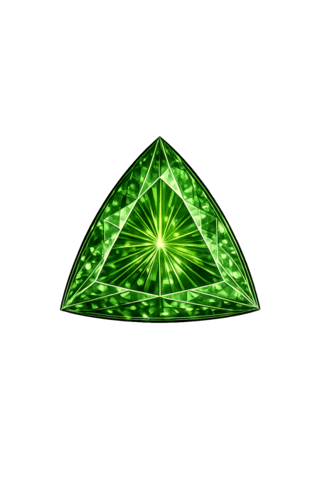 Lab Created Green Tourmaline #149, Trillion