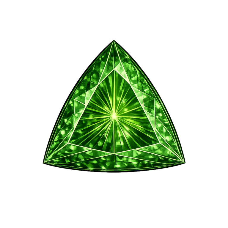 Lab Created Green Tourmaline #149, Trillion