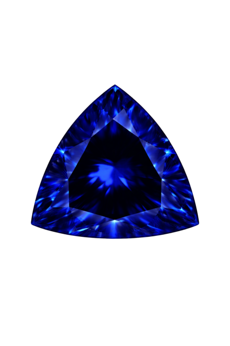 Lab Created Blue Sapphire #34, Trillion