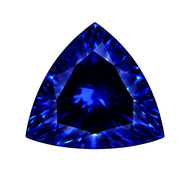Lab Created Blue Sapphire #34, Trillion