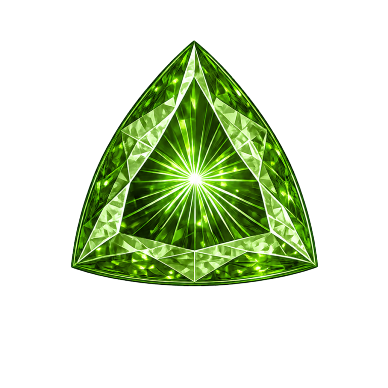 Lab Created Green Tourmaline #152, Trillion