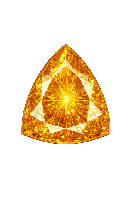 Lab Created Yellow Sapphire #22, Trillion