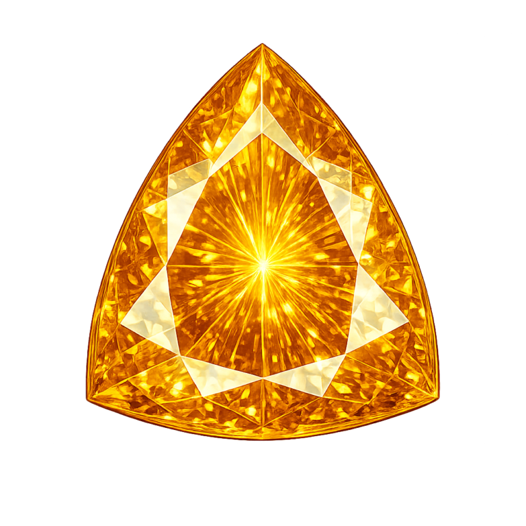 Lab Created Yellow Sapphire #22, Trillion