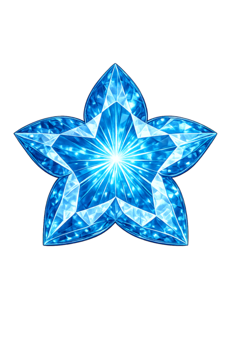 Lab Created Blue Zircon #120, Flower