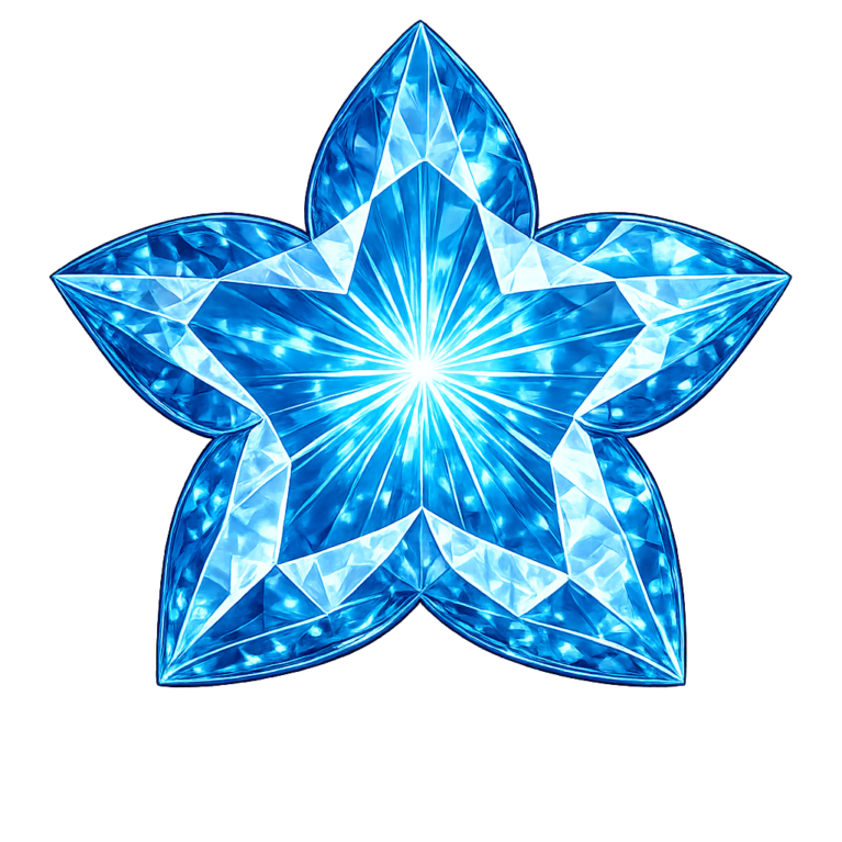 Lab Created Blue Zircon #120, Flower