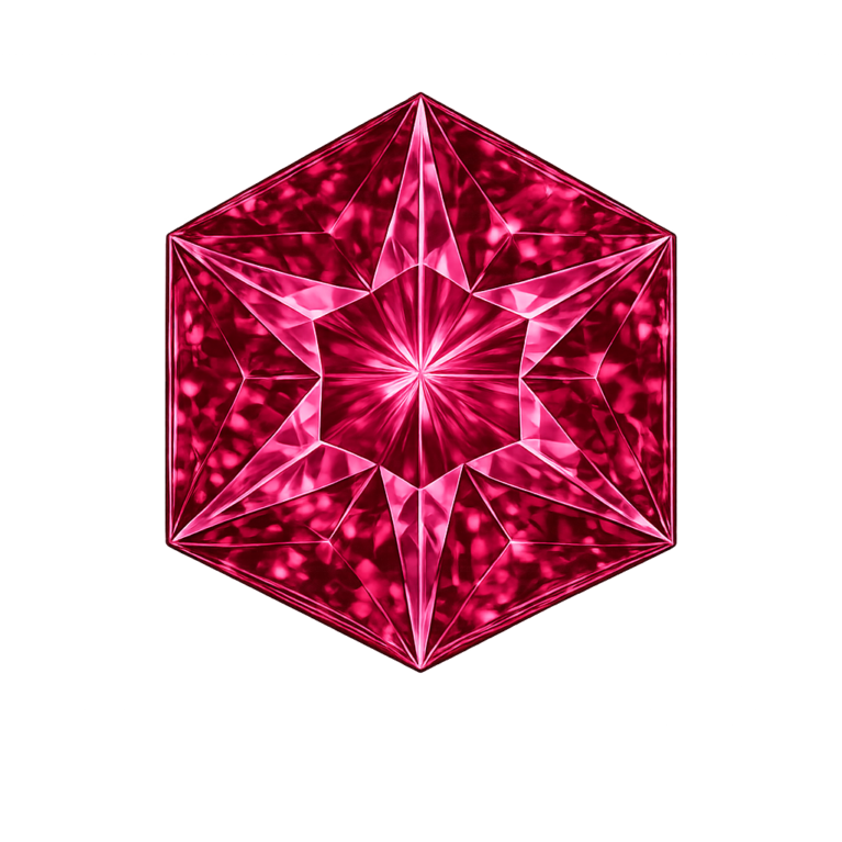 Lab Created Dark Rose #3, Hexagon