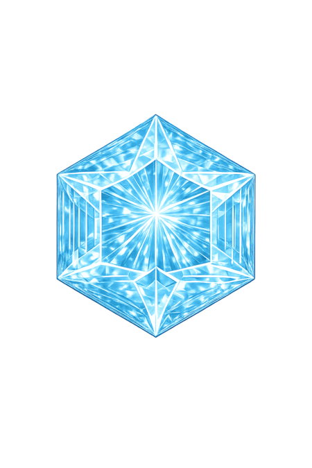 Lab Created Aquamarine #106, Hexagon