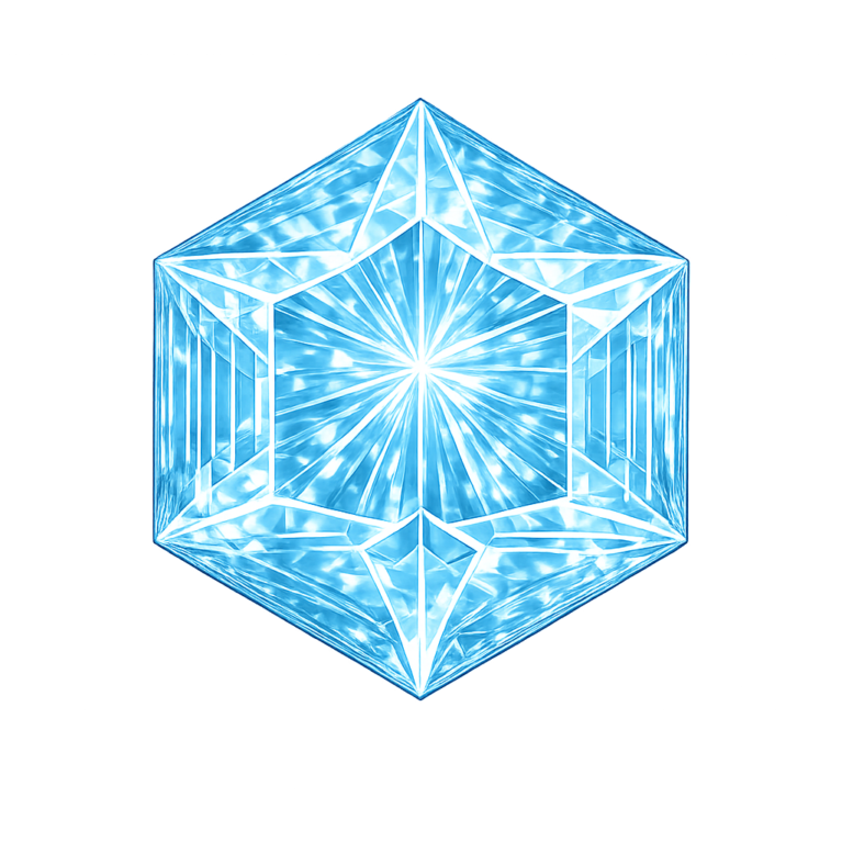 Lab Created Aquamarine #106, Hexagon