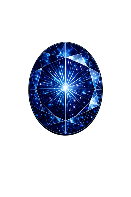 Lab Created Blue Sapphire #35, Oval